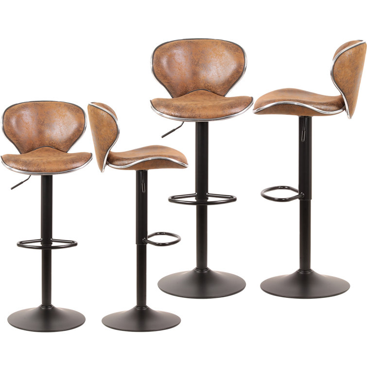 Orren Ellis Martineau Swivel Adjustable Height Bar Stool & Reviews